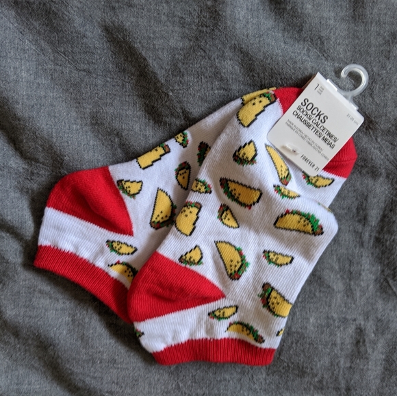 🌮 NWT F21 Taco Print Socks 🌮 - Picture 2 of 4